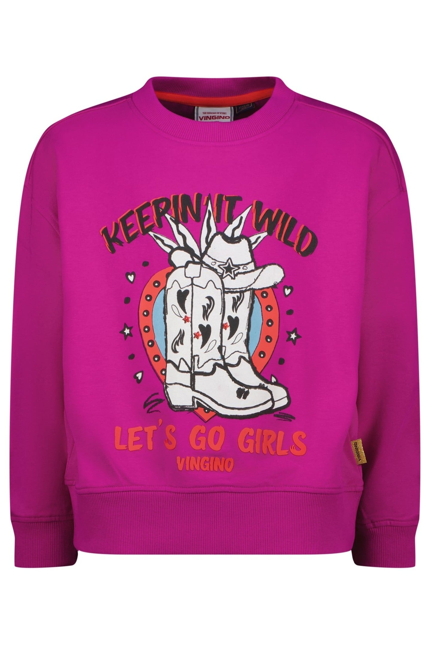 GIRLS NILANNE SWEATER ASTER PINK 1