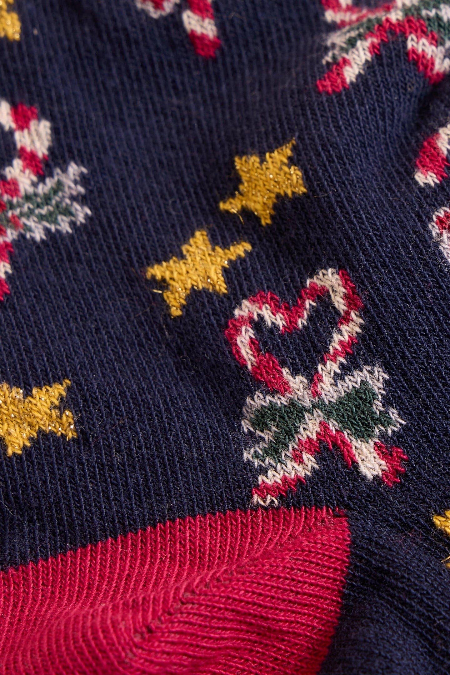 CANDY CANE SOCK IN A CRACKER NAVY MULTI 3